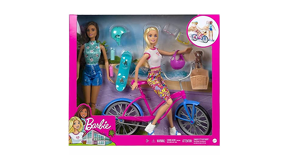 Barbie Outdoor Bike Playset - Includes Dolls, Puppy & Accessories