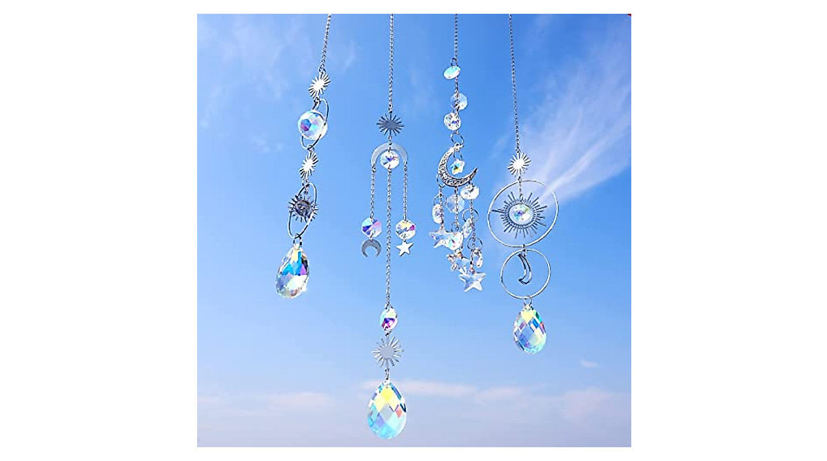 Artilady Sun Catchers Indoor Window Kit - 4 Crystal Rainbow Decor