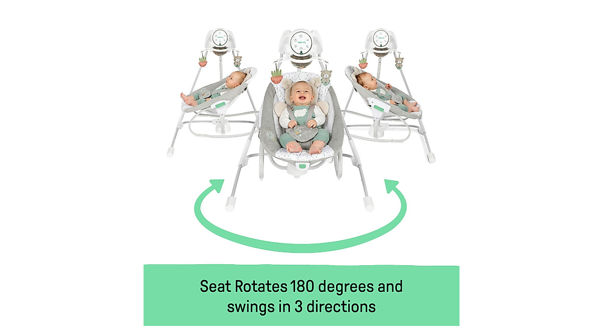 Ingenuity InLighten Soothing Swing & Rocker for Infants | Calming ...