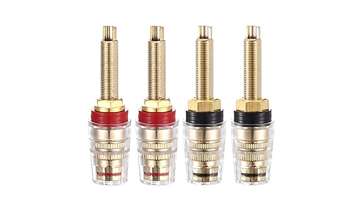 Facmogu Heavy Duty 5-Way Binding Posts - Gold-Plated Speaker Terminals