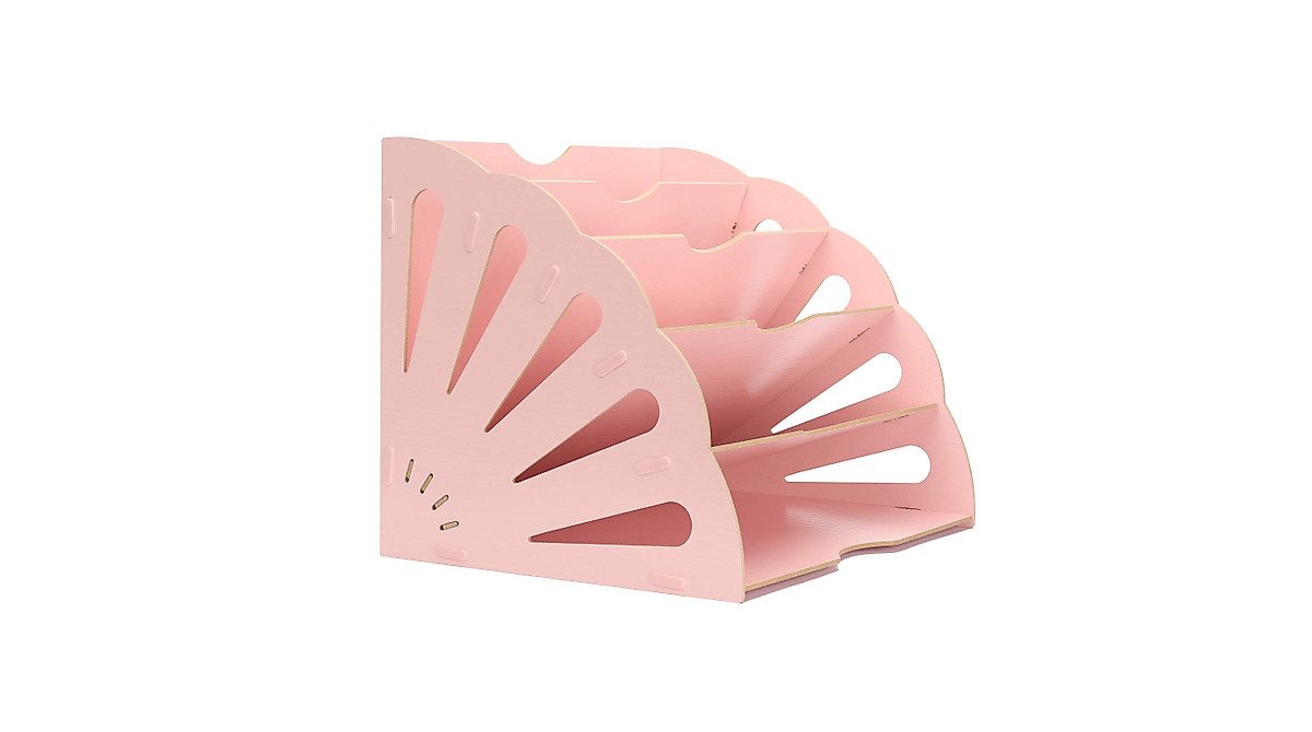 Stylish Pink File Folder Holder Organizer for Your Desk