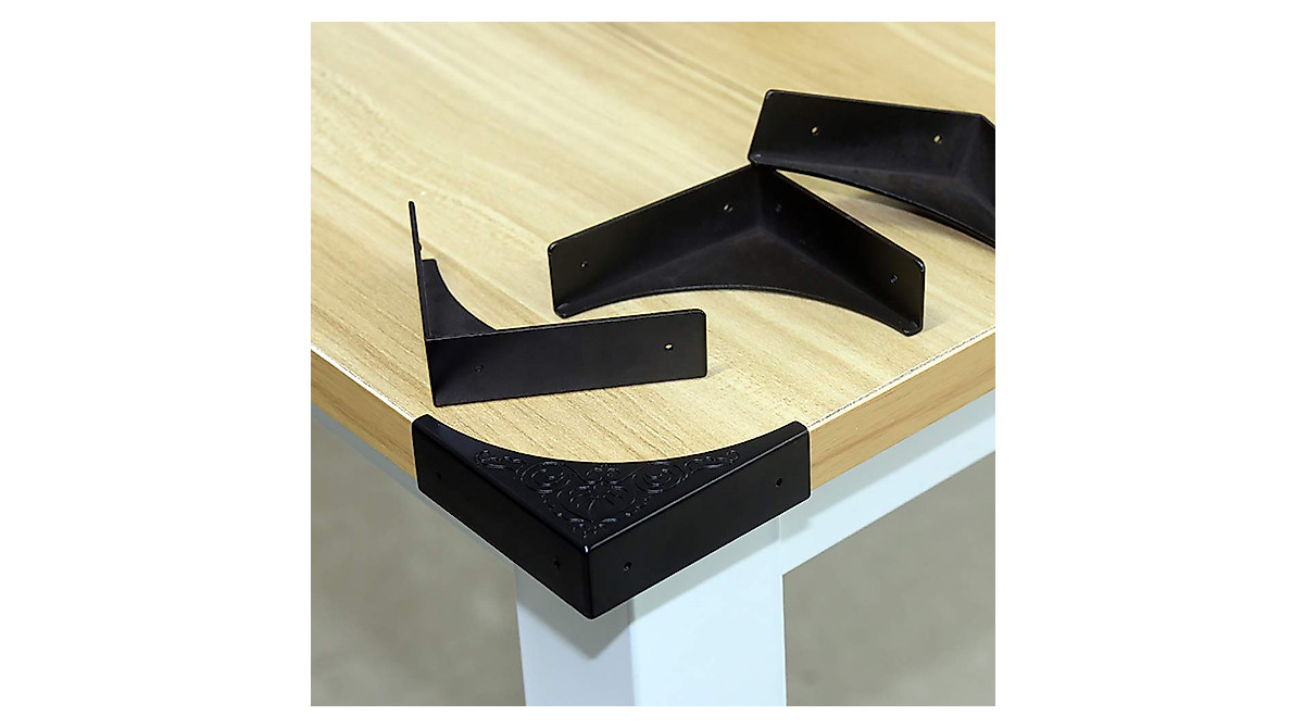 Metal Corner Protector Set - Antique Black Corner Protectors for Furniture
