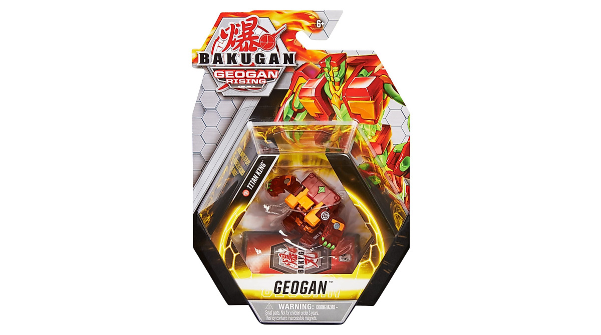 Bakugan Geogan Rising 2021 Pyrus Titan King Geogan Action Figure