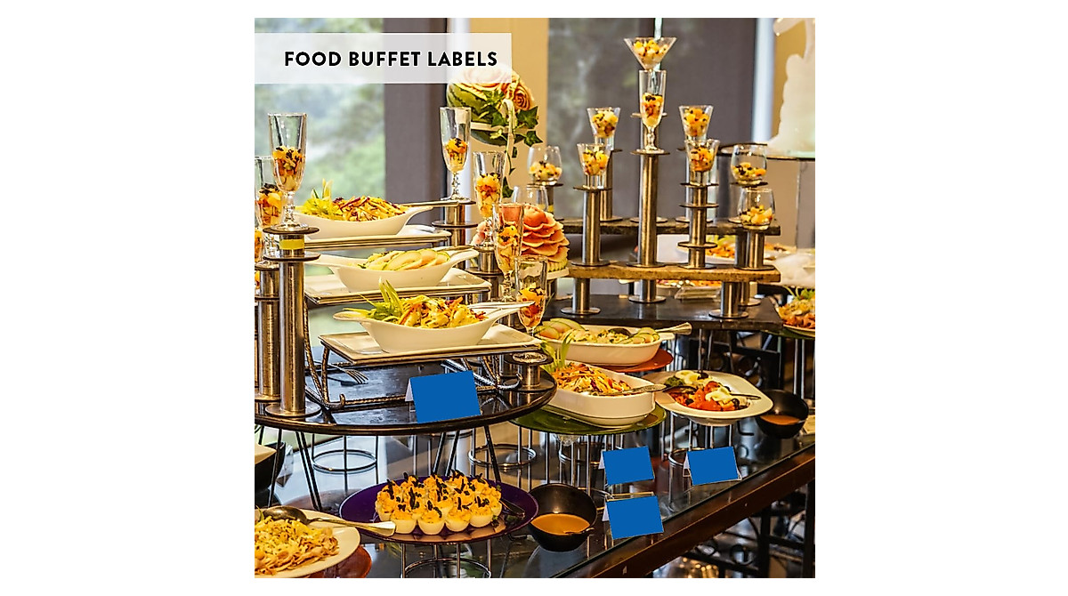 Royal Blue Table Tent Cards - 20-Pack for Events