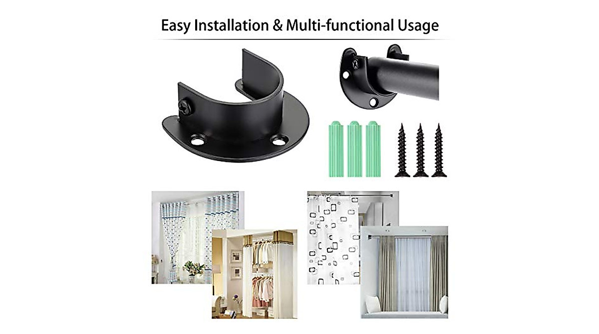 Buy OwnMy Stainless Steel Closet Rod Supports - 4 Pack