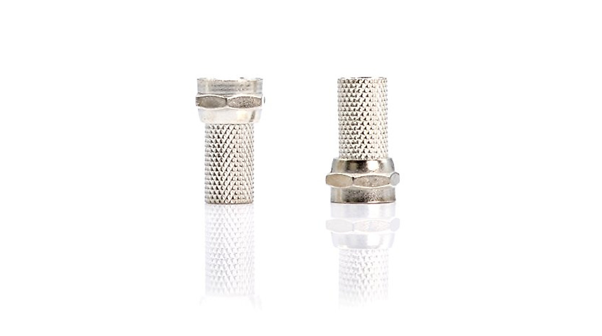 Coaxial Cable Connectors 4-Pack - Tool-Free, Universal RG6 F-Type Fittings