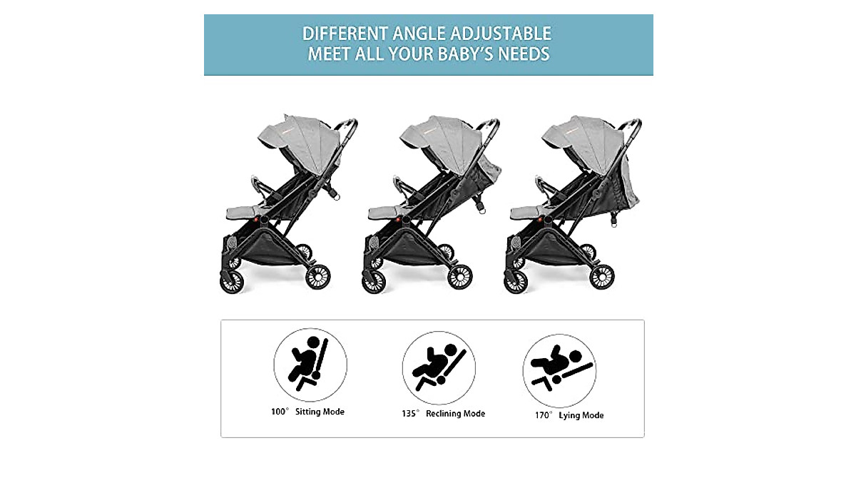 COLOR TREE Lightweight Foldable Travel Stroller