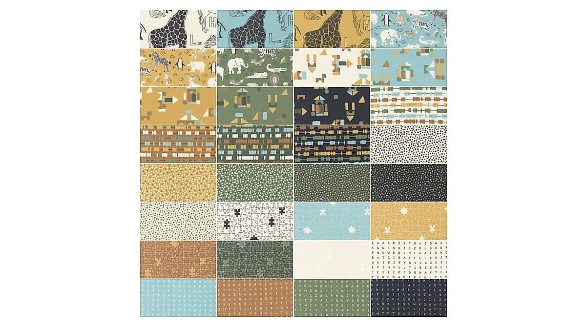 Moda Fabrics ABC XYZ Charm Pack - 42 Precut Squares