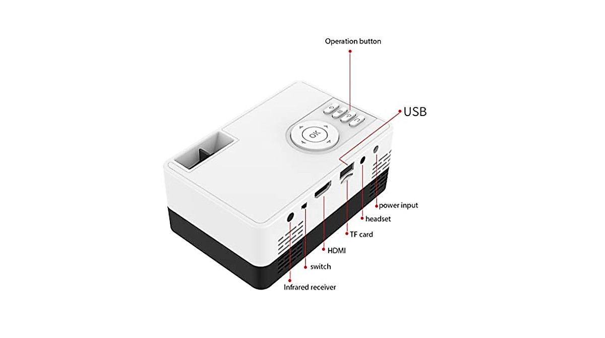 Mini Home Projector 1080P Support - Portable Home Theater and Outdoor ...