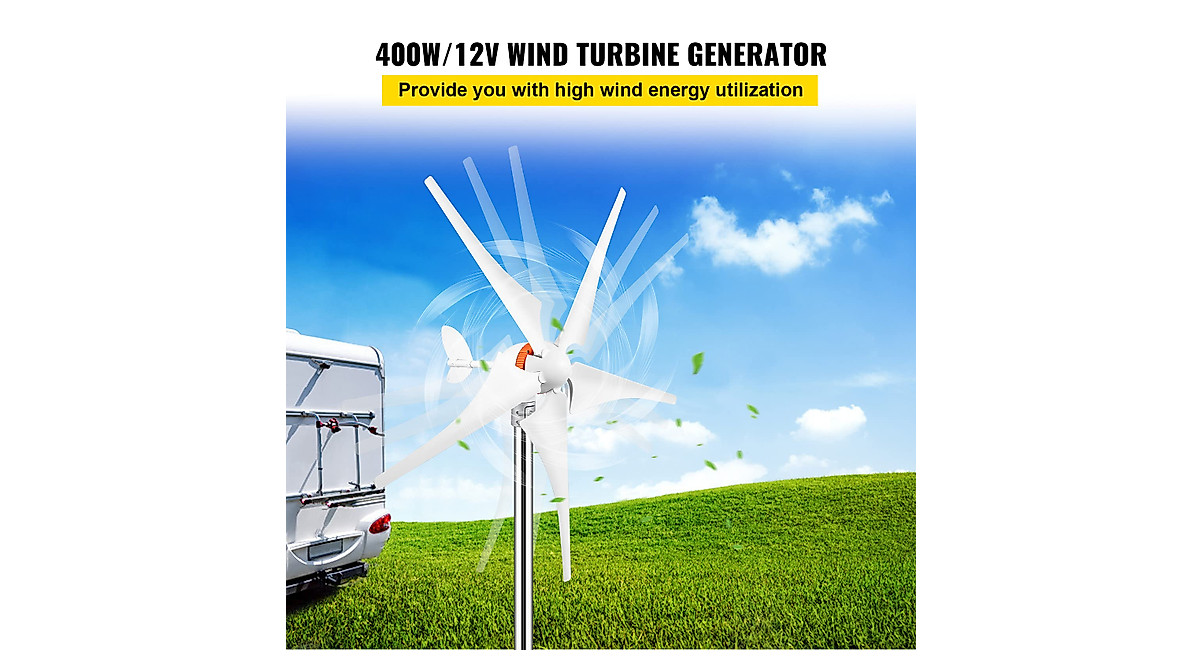 VEVOR 12V/AC Wind Turbine Kit - 400W Wind Power Generator with MPPT ...