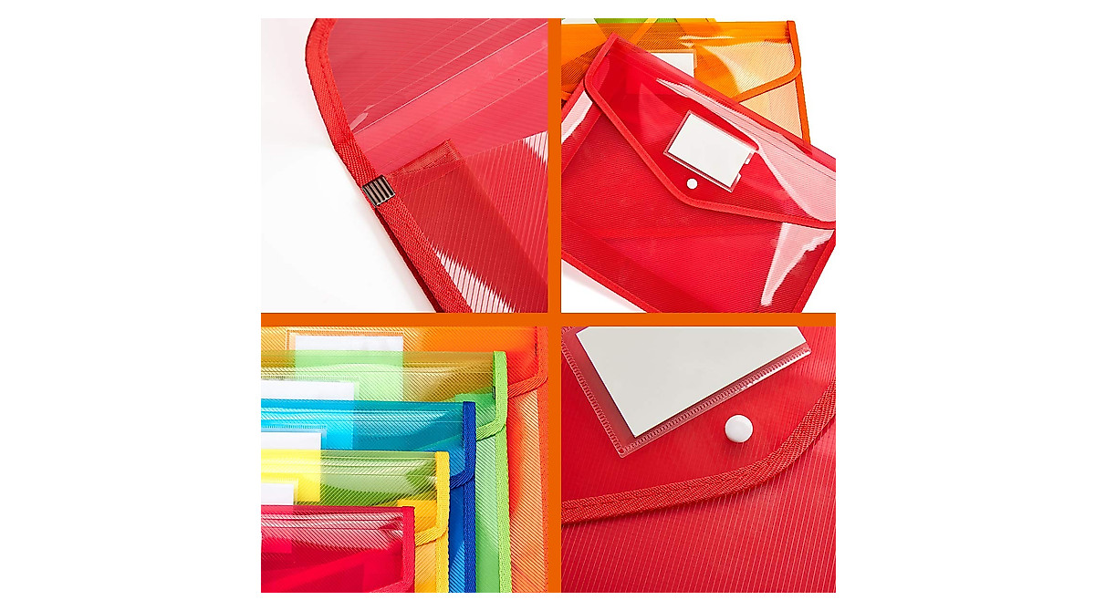 JIZISO Legal Size Expanding File Wallets - 5 Pack