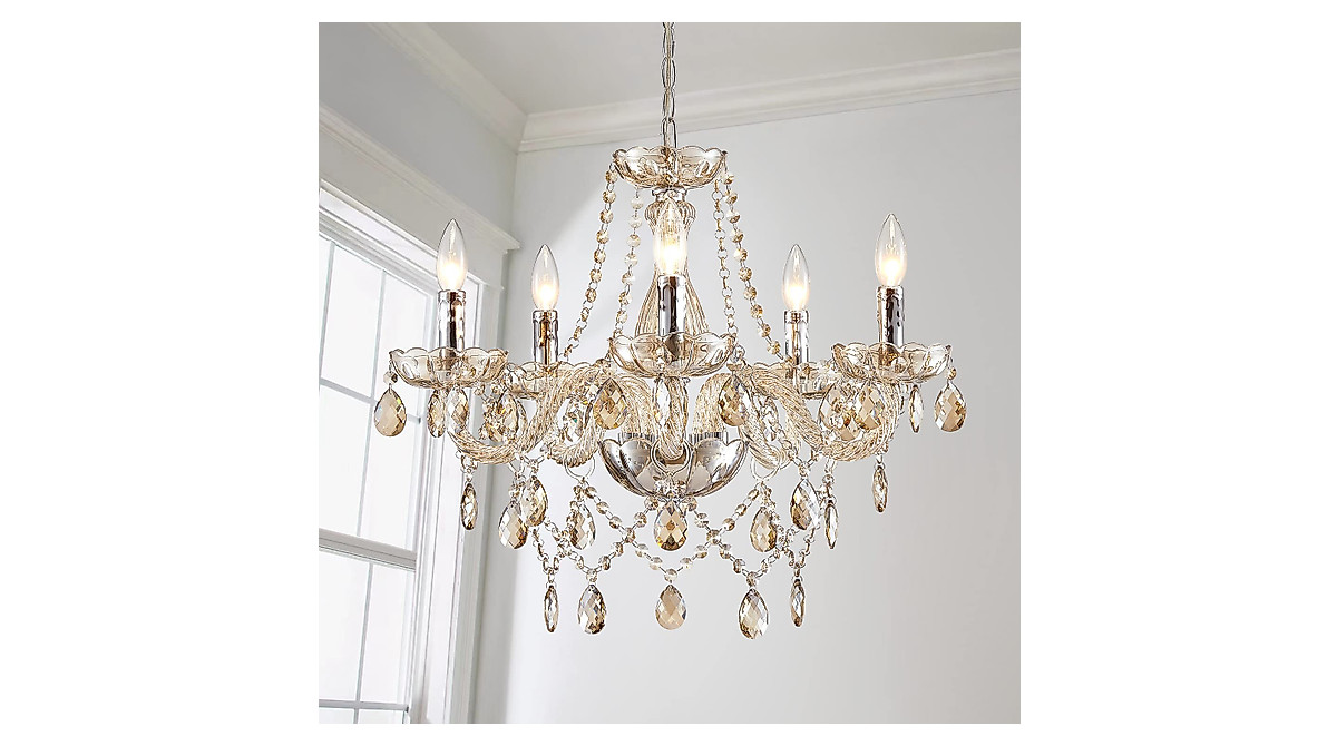 Elegant Saint Mossi 5 Light Crystal Chandelier
