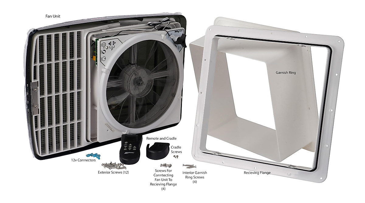 MAXXAIR Maxxfan Deluxe: All-in-One RV Vent Fan & Rain Cover