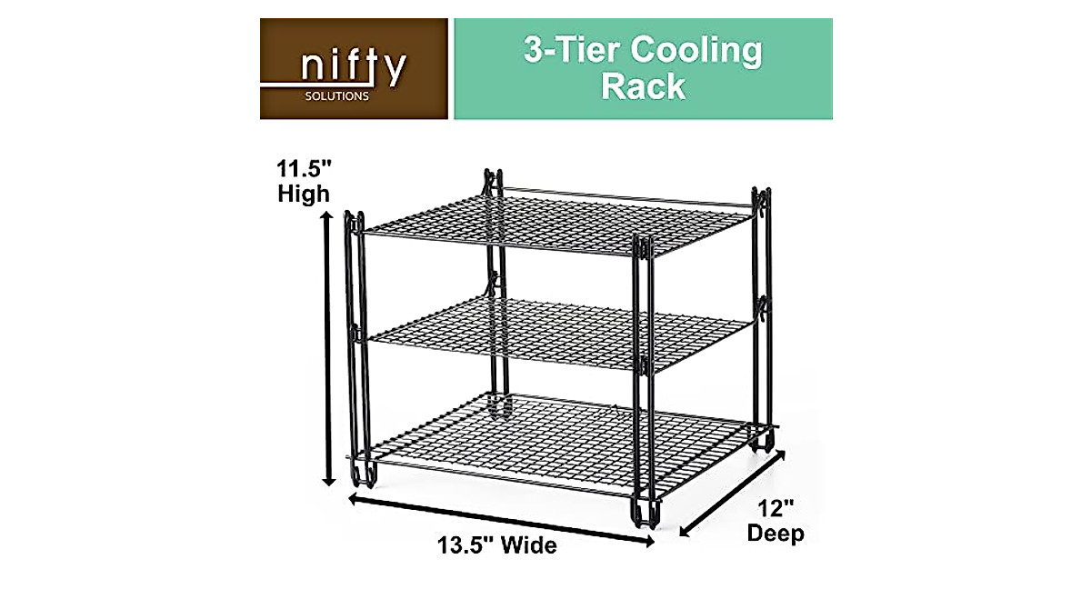 Nifty 3-Tier Cooling Rack - Space-Saving Baking Solution