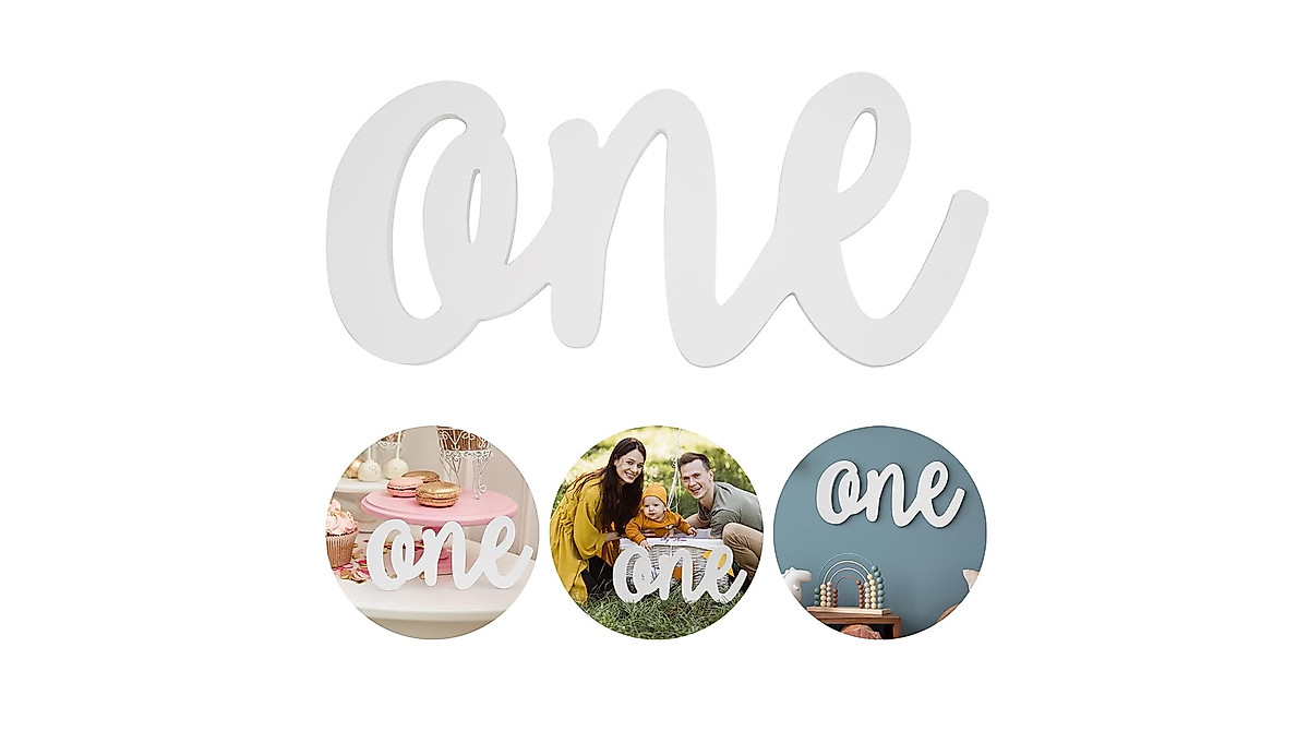 ONE Sign for 1st Birthday & Baby Shower Decor