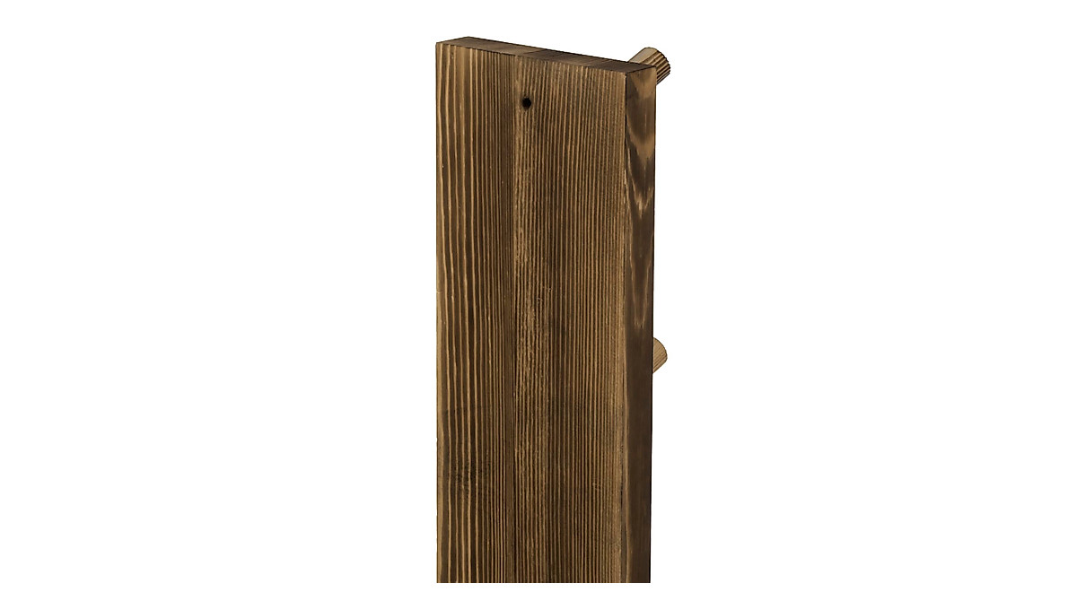 MyGift Rustic Wooden Mug Racks - Set of 2 for Stylish Kitchen Storage