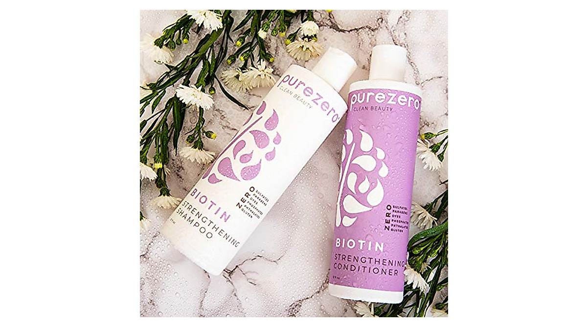 Purezero Biotin Shampoo & Conditioner Set for Fuller Hair