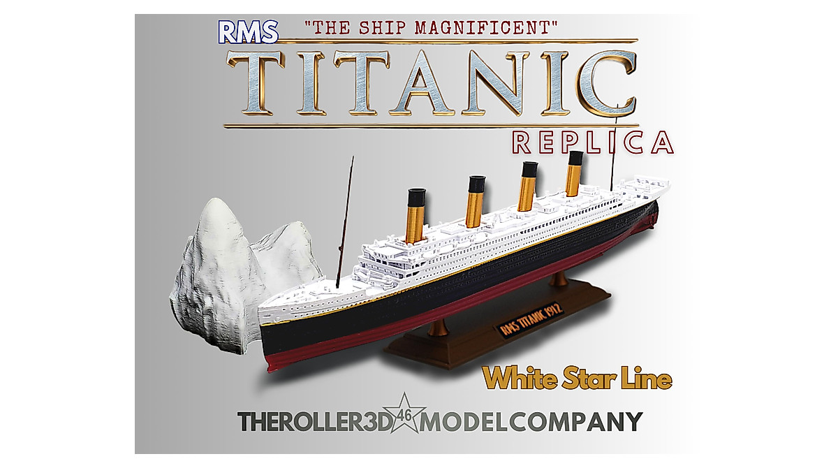 TheRoller3d Titanic Model Ship - 1 Ft, Historically Accurate