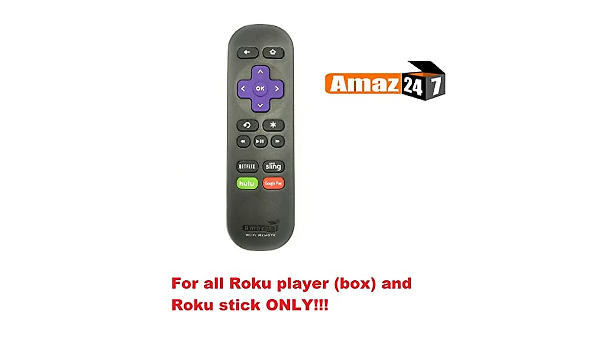 Amaz247 Wi-Fi Remote for Roku - Effortless Control & Quick Access