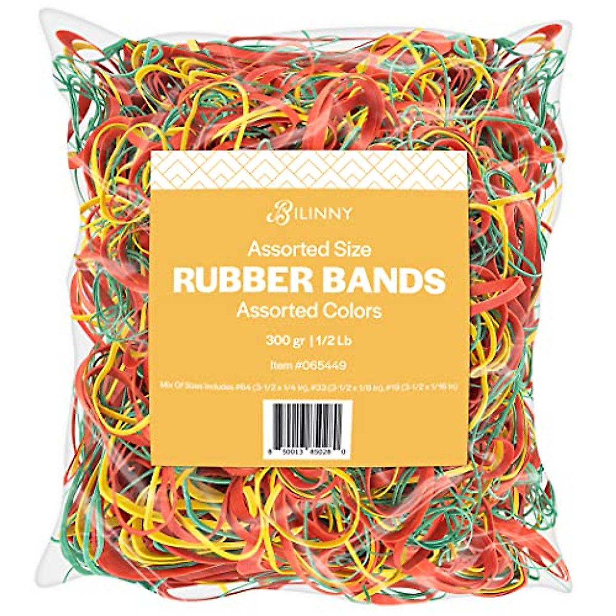 Bilinny Colored Rubber Bands Assorted Sizes - Made in USA | Heavy Duty ...