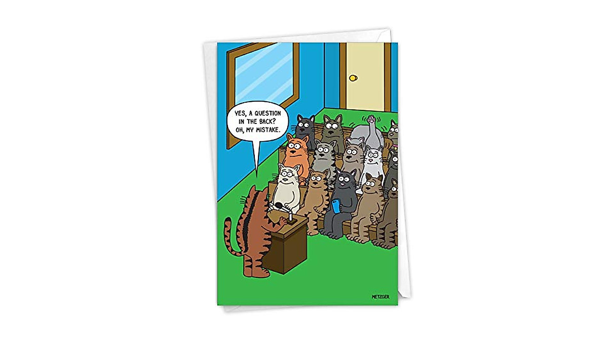 Funny Cat Birthday Card - NobleWorks Humor & Style