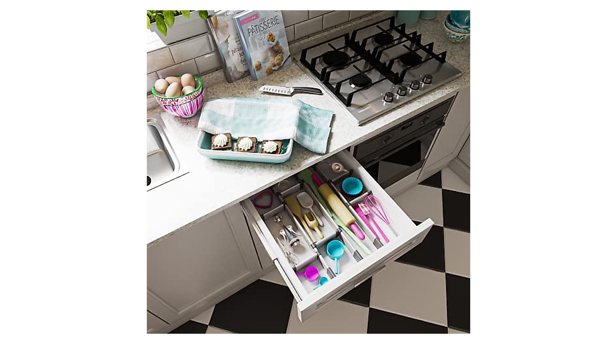 Adjustable Drawer Dividers Set - 18 Pcs Organizer