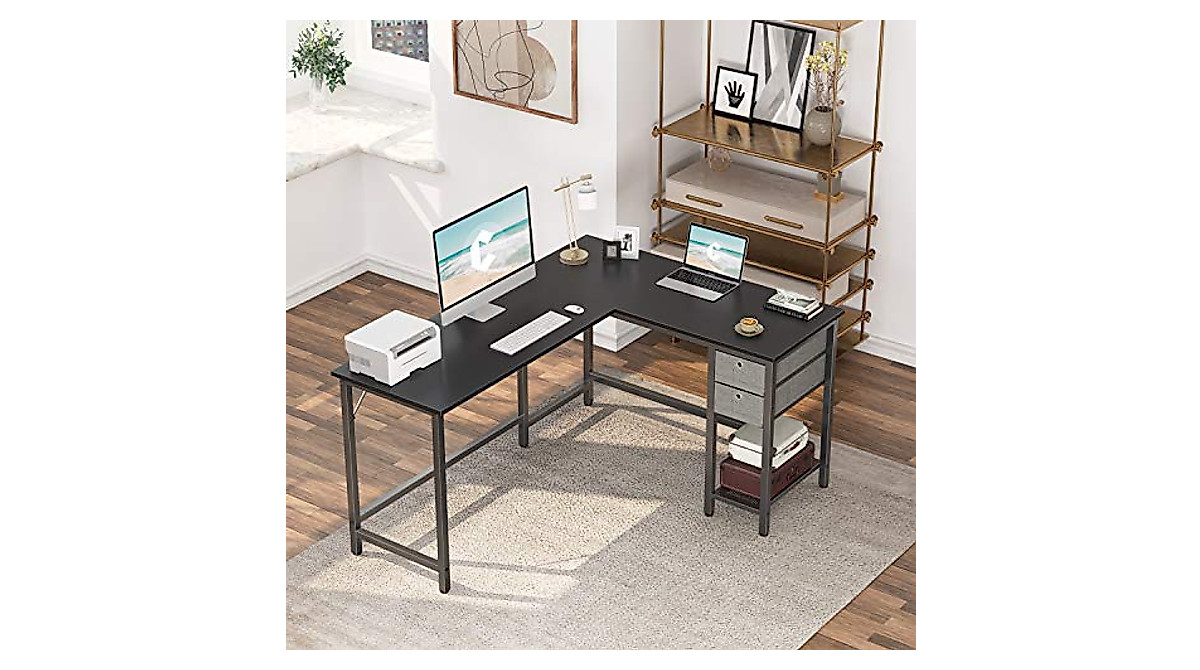 Cubiker L-Shaped Computer Desk - Space-Saving Home Office Solution
