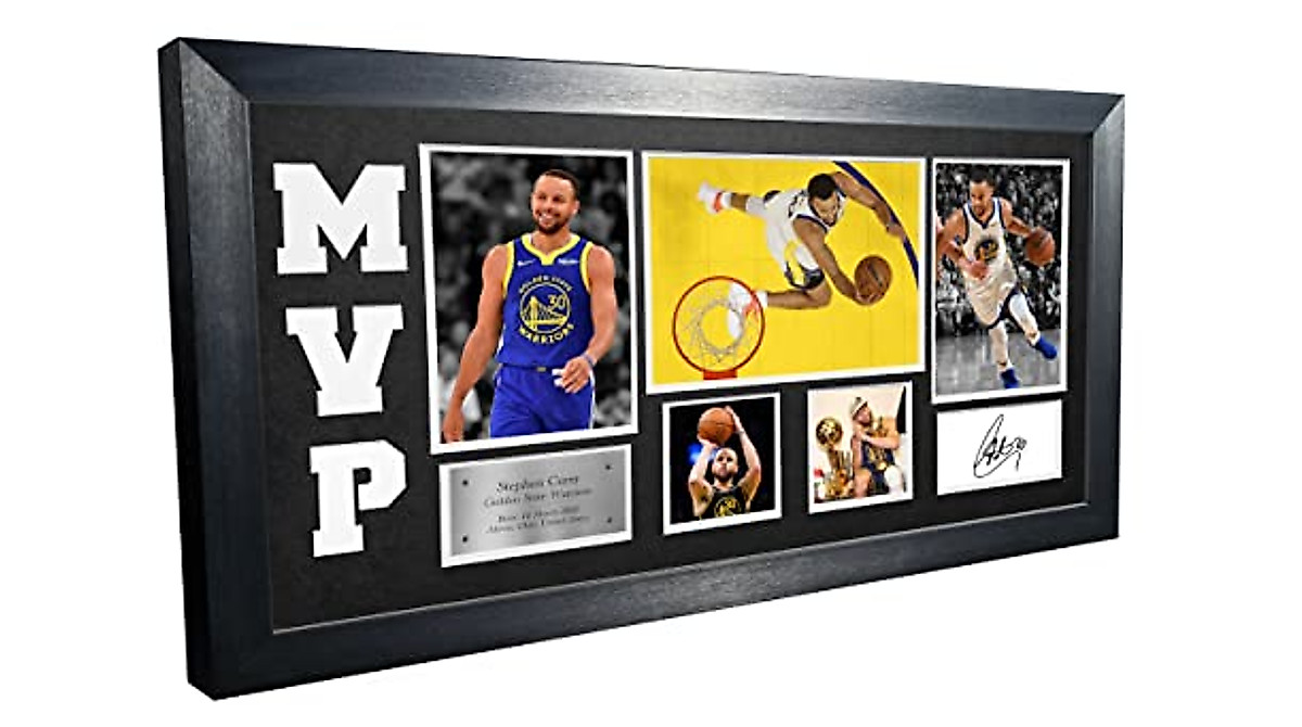 Stephen Curry Signed Photo Frame - Golden State Warriors MVP