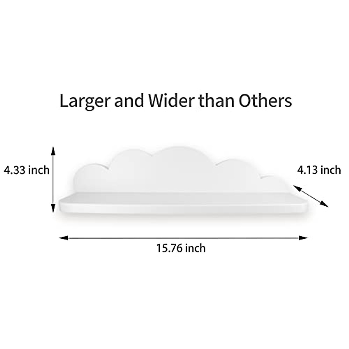 Veluckin Small Cloud Floating Shelves for Wall Display