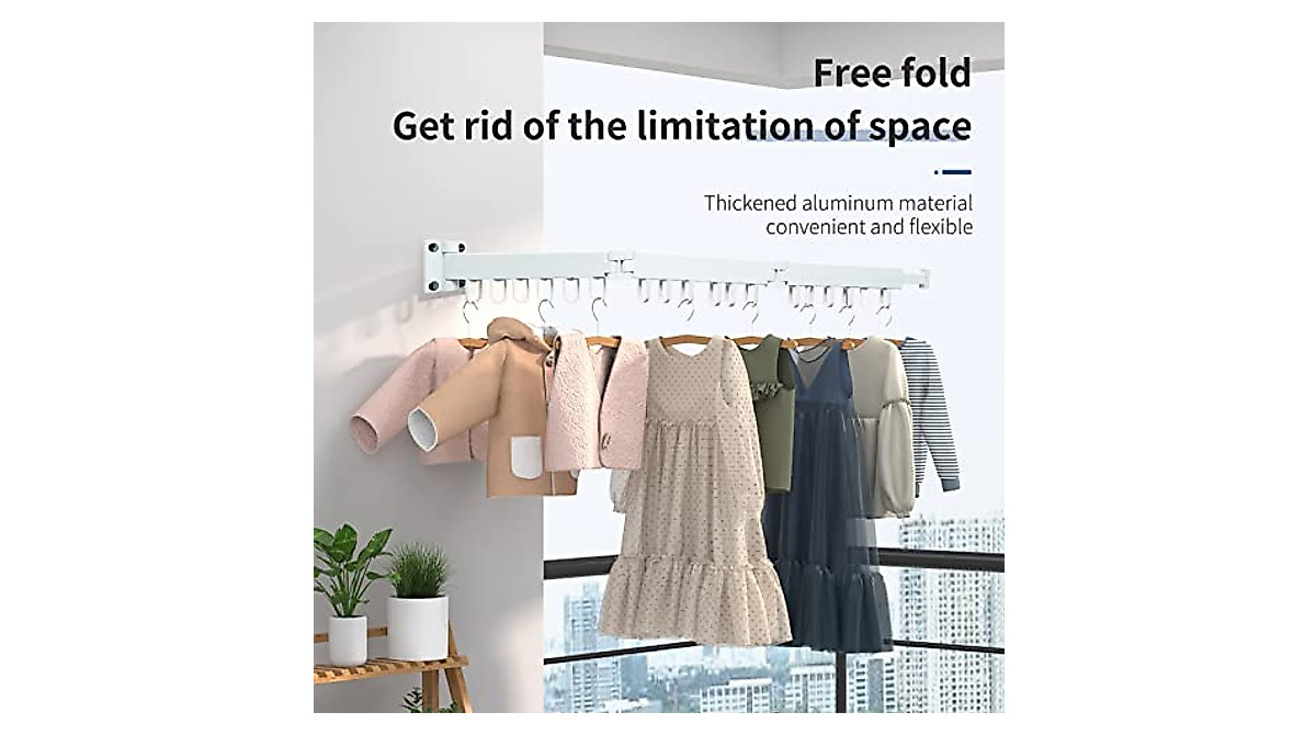 Space-Saving HotMax Wall Mounted Drying Rack