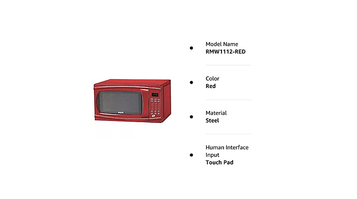 RCA 1.1 cu. ft. Red Microwave - 1000W Power & Touchpad Control
