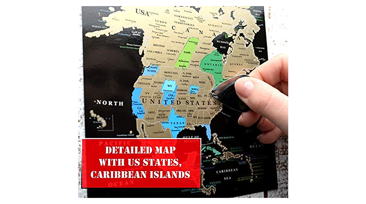 Scratch Off World Map - Perfect Travel Gift