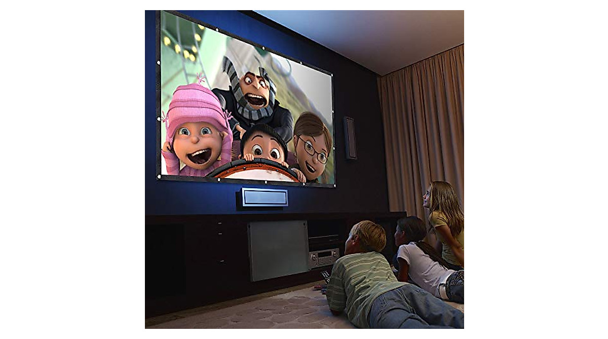 DBPOWER 100-Inch Foldable Projector Screen for Home & Outdoors