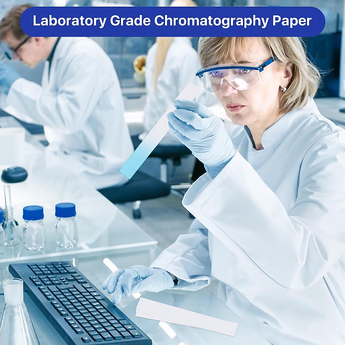 Akamino Chromatography Paper Strips 500pcs for Science & Lab Experiments