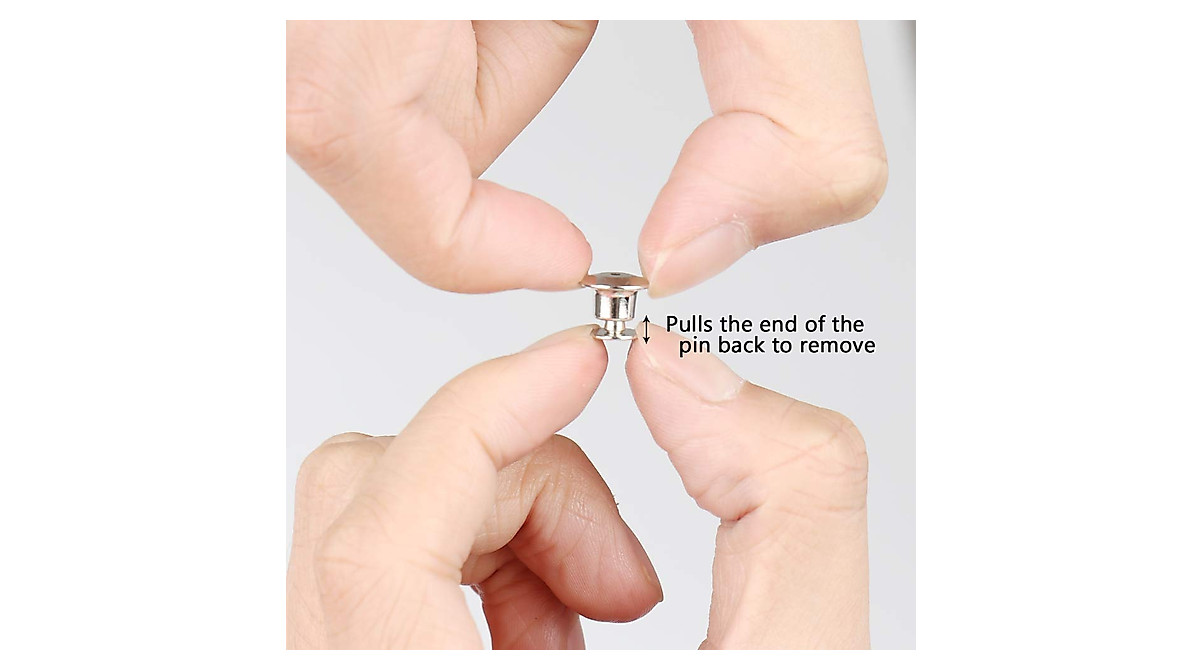 SUBANG 40-Piece Metal Locking Pin Backs for Secure Pins
