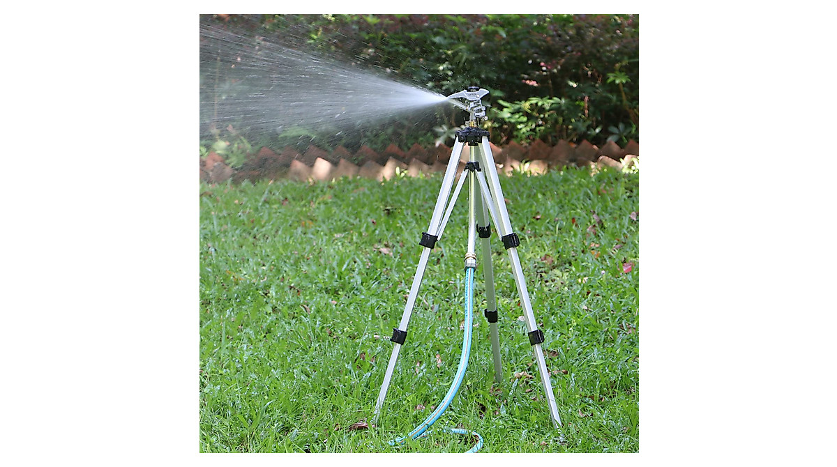 STYDDI Heavy Duty Impact Sprinkler - Tall Metal Tripod for Large Gardens