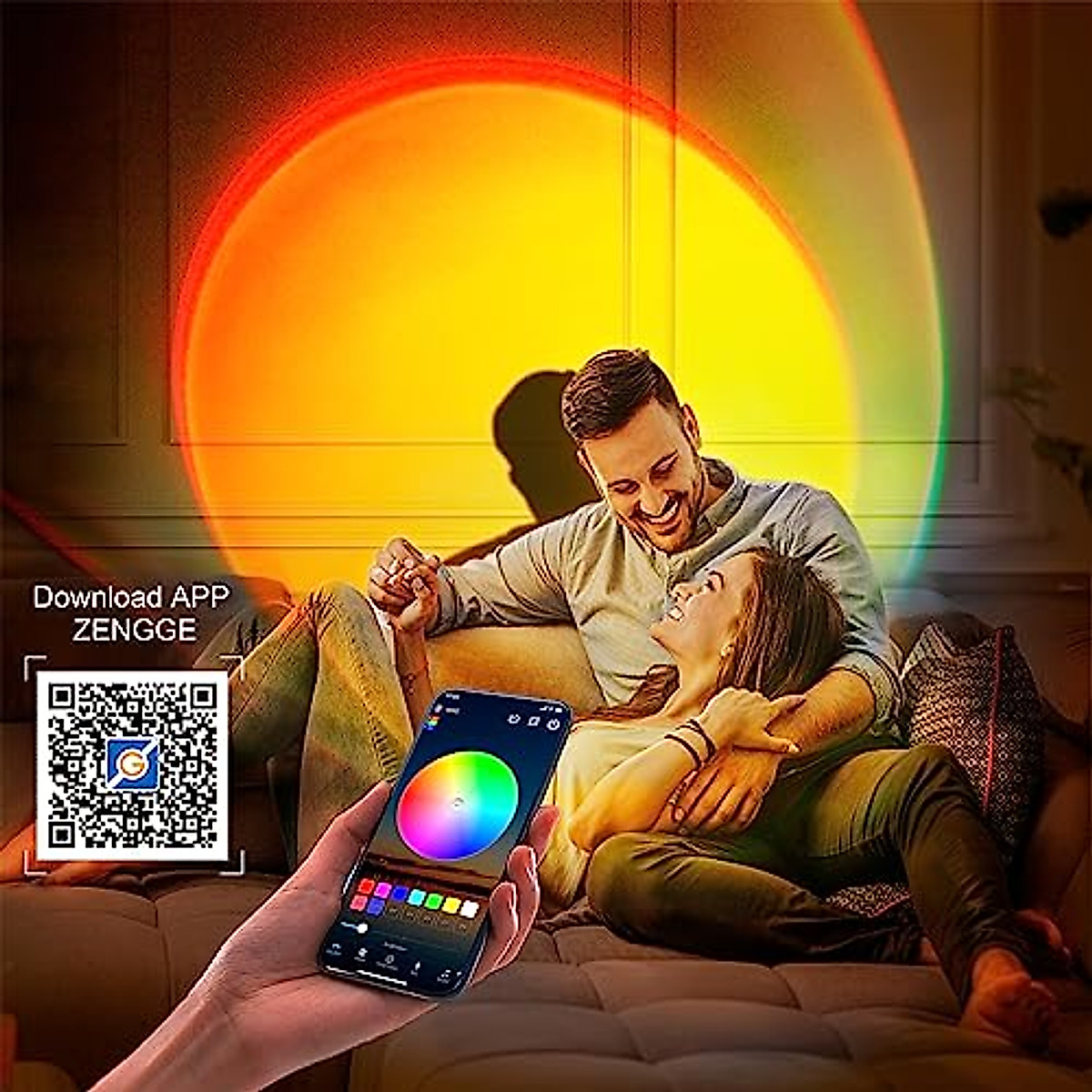 XEBKOR Multicolor Sunset Lamp Projector - 360° Control