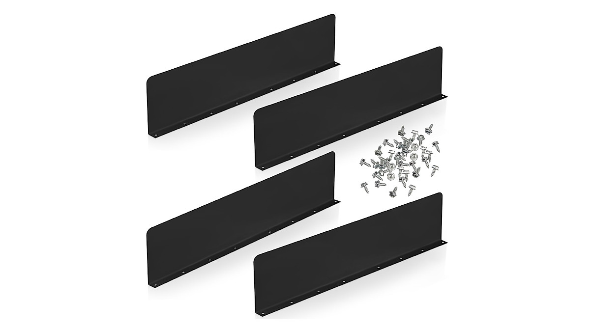 Blulu 4-Piece Gutter Splash Guards for Roof Water Control