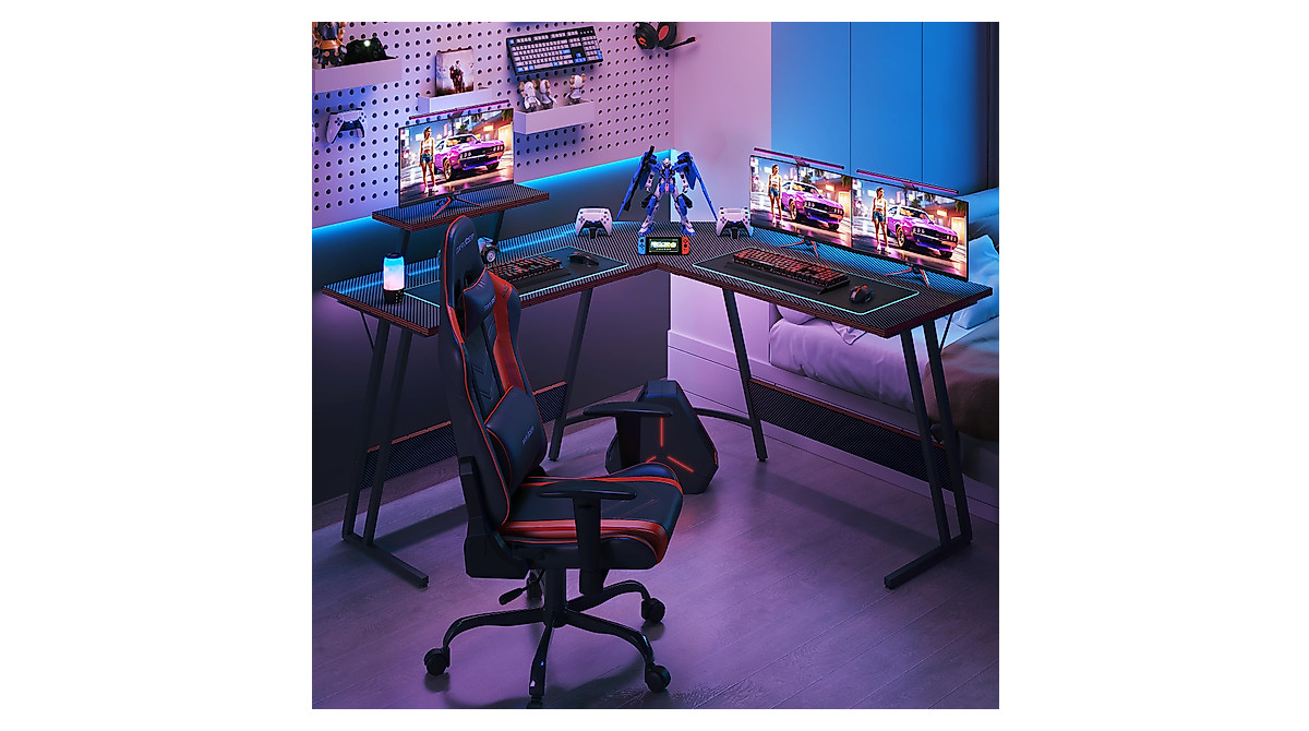 Shahoo L Shaped Gaming Desk: Elevate Your Setup