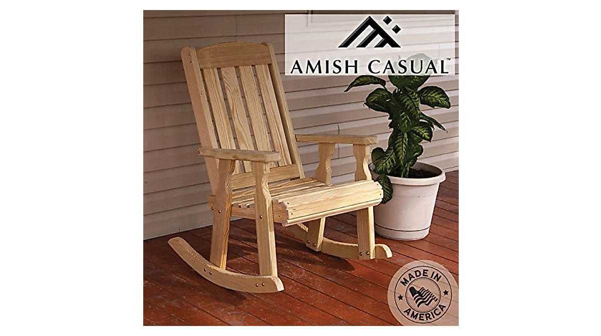 Sturdy Amish 600 Lb Rocking Chair - Mission Style