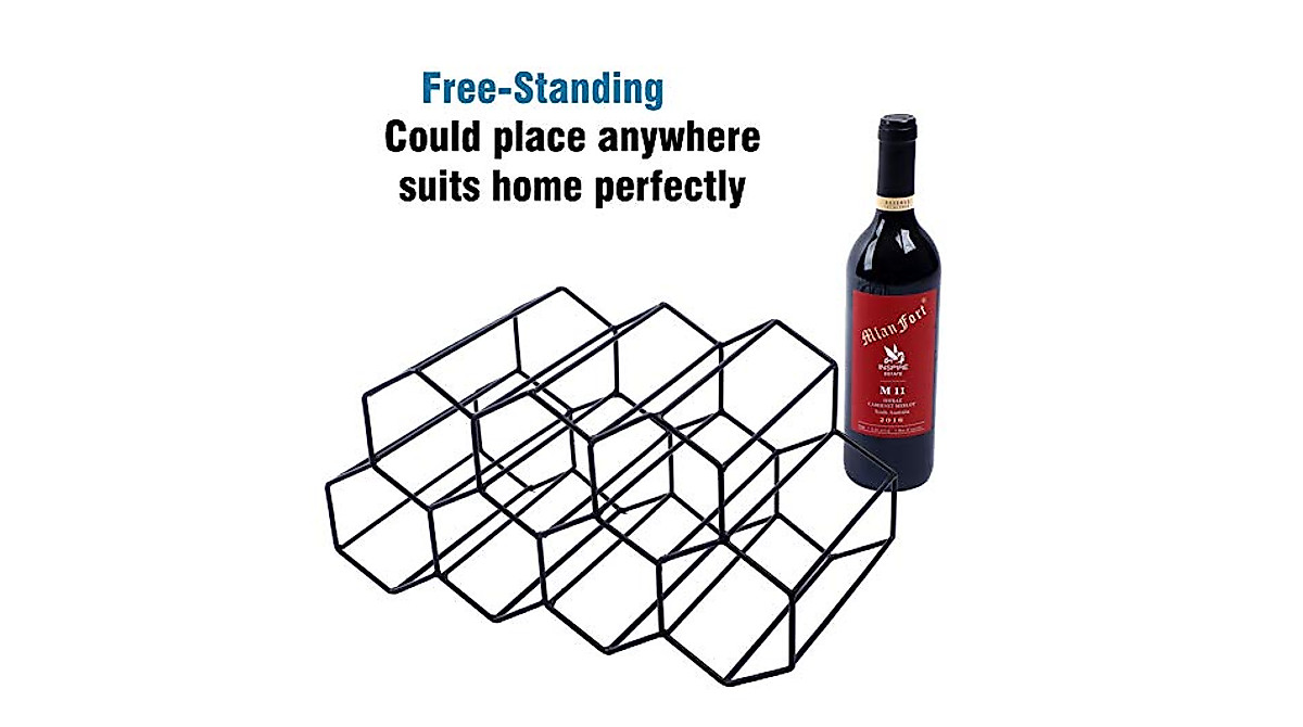 Urban Deco 9 Bottle Wine Rack - No Assembly Needed