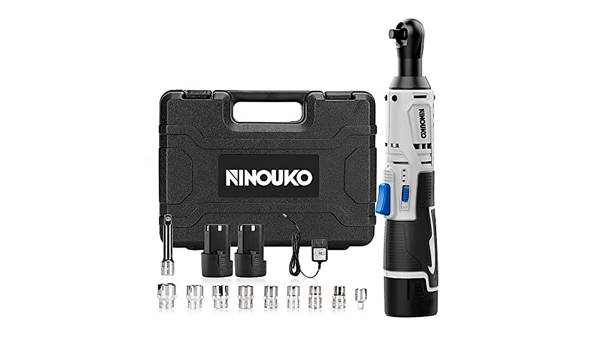 NINOUKO Cordless Electric Ratchet Wrench Set – Powerful 12V Fastening Tool