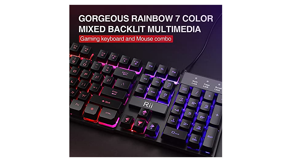 Rii Gaming Keyboard & Mouse Set | LED Backlit