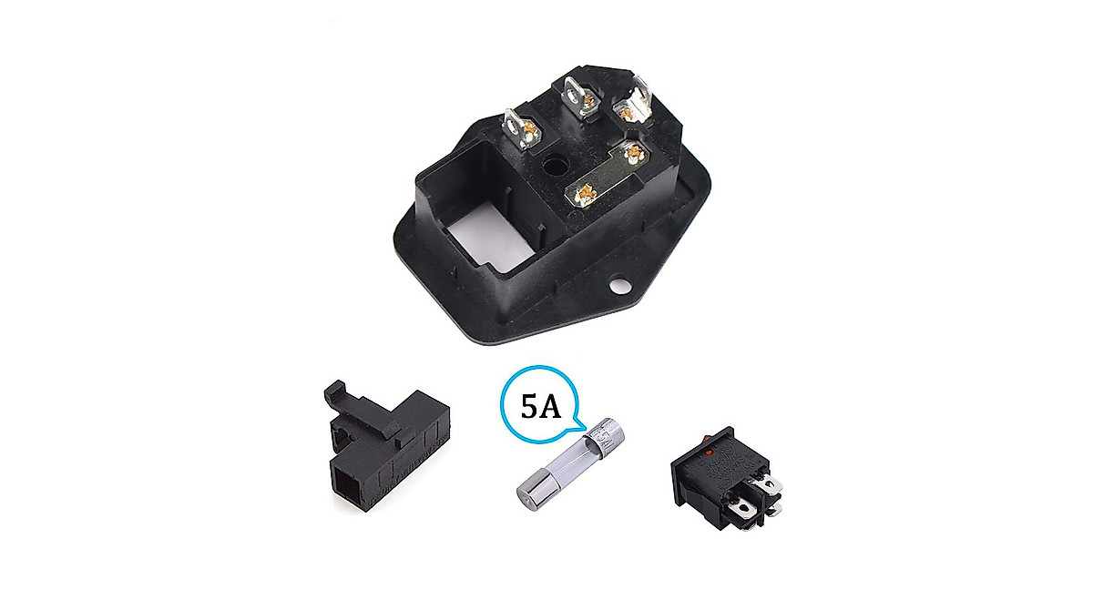 URBEST Inlet Module Plug with Switch – 5A Fuse Power Socket