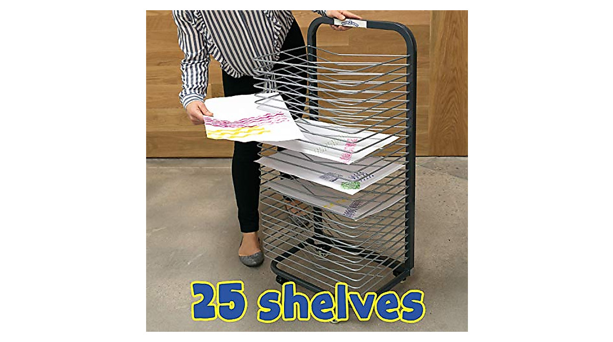 READY 2 LEARN Art Drying Rack - Organize with 25 Shelves