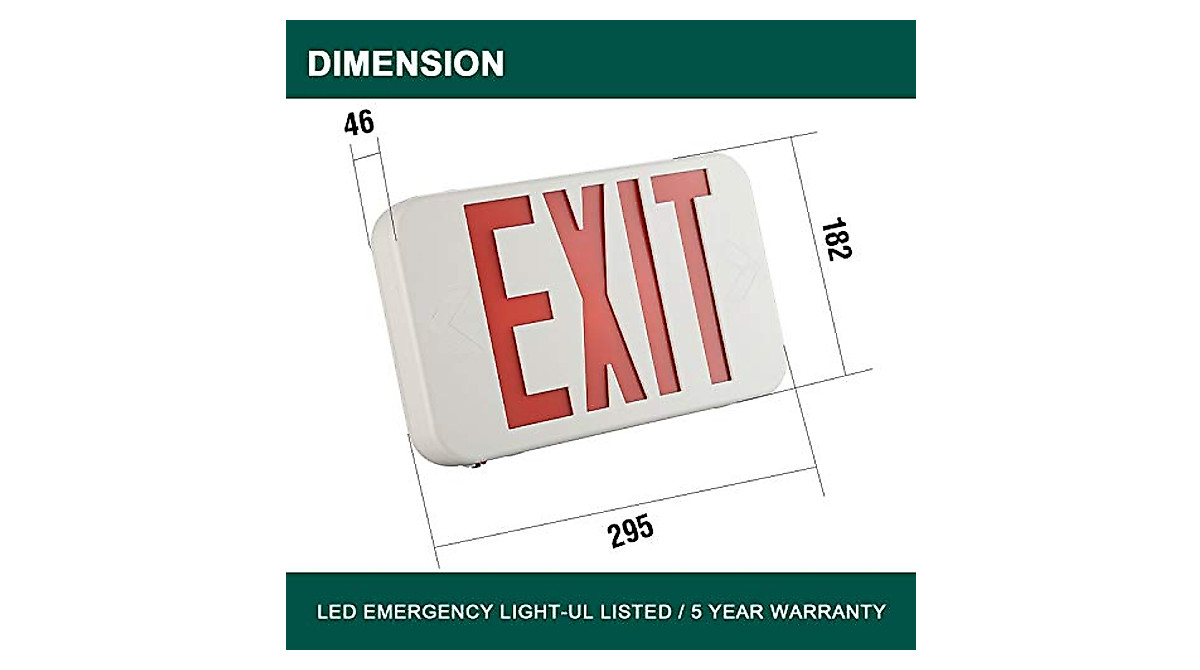EXITLUX LED Exit Sign Combo – Reliable Emergency Lighting with Backup