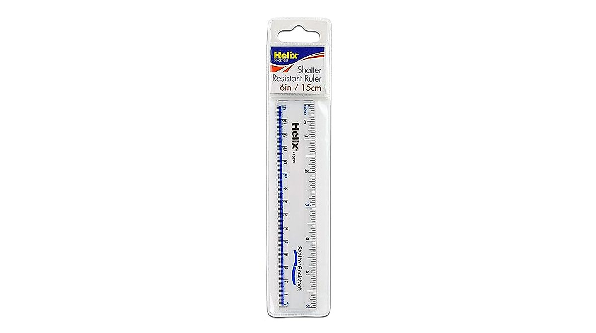Helix Shatter-Resistant 6-Inch Ruler for Precise Measuring