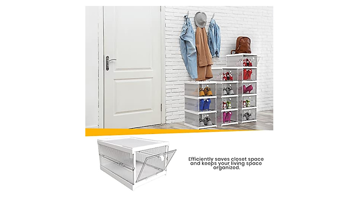 Foldable Clear Shoe Storage Boxes - Utopia Home