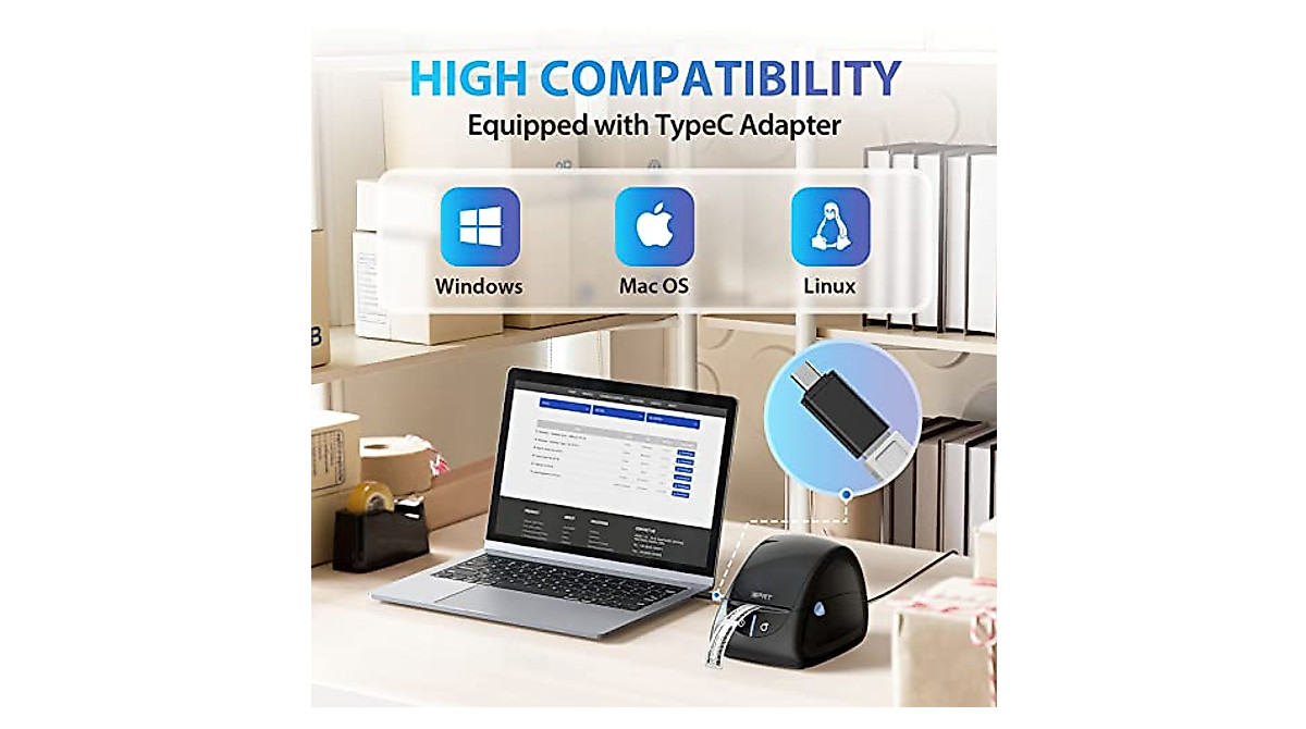 iDPRT Dual Label Maker Bundle: Wide & Quick Thermal Labels