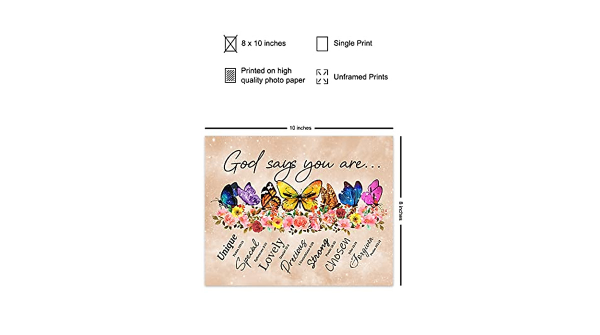 God Says You Are Wall Art - Christian Inspirational Decor for Faith & Home